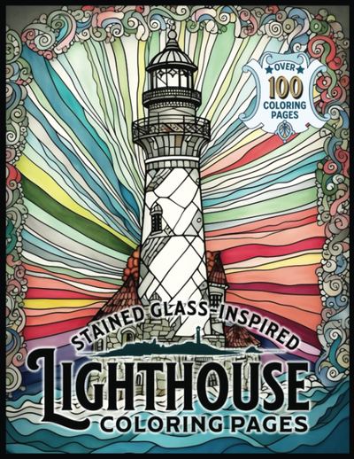 Stained Glass Lighthouse Coloring Pages cover