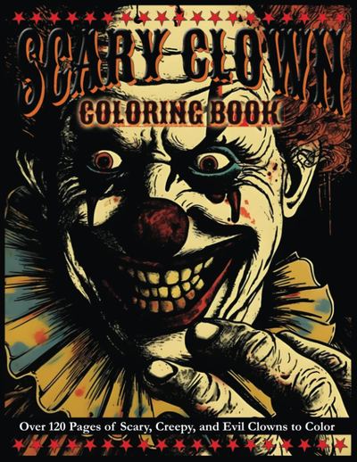 Scary Clown Coloring Book cover