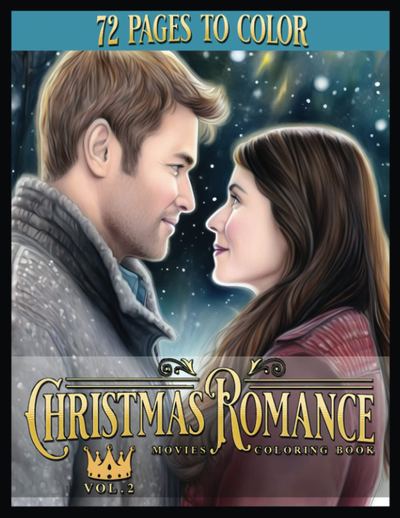 Christmas Romance Coloring Book cover